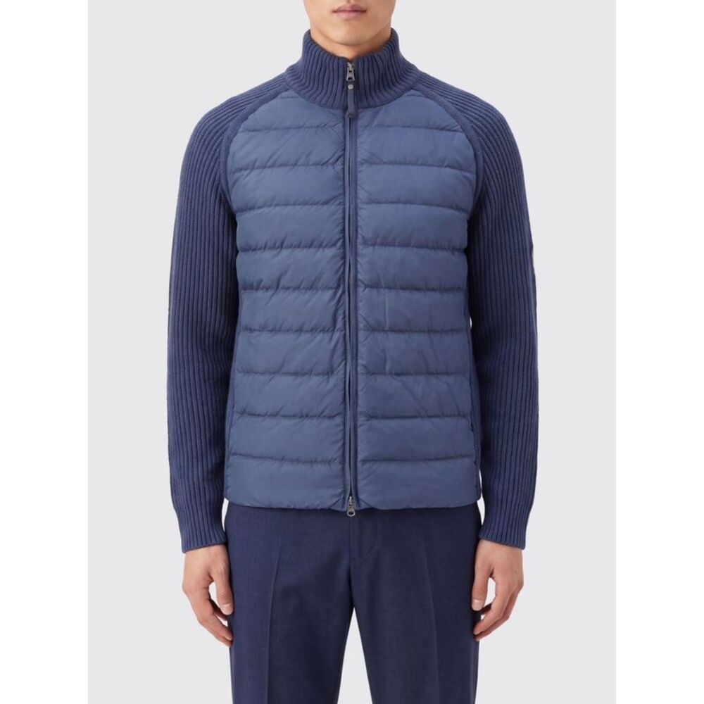 Parajumpers Men Olmo Hybrid Wool And Quilted Nylon Cardigan Parajumpers